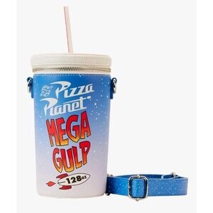 Loungefly Pixar Toy Story Pizza Planet‎ Mega Gulp Crossbody Bag Glow in the Dark